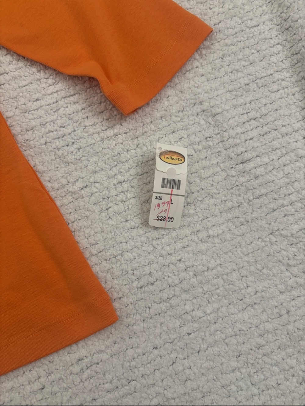 Talbots Bright Orange V-Neck Long Sleeve Top - Picture 7 of 12